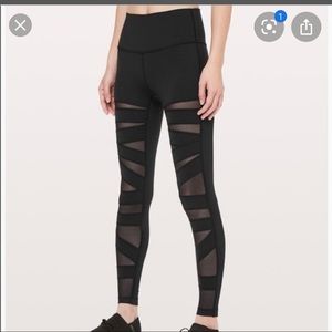 Lululemon Criss-Cross Mesh Leggings